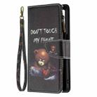 For OPPO A54 4G/A55 5G Colored Drawing Pattern Zipper Horizontal Flip Leather Case with Holder & Card Slots & Wallet(Bear) - 2