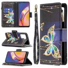 For OPPO A94/Reno5 F/F19 Pro Colored Drawing Pattern Zipper Horizontal Flip Leather Case with Holder & Card Slots & Wallet(Big Butterfly) - 1