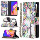 For OPPO A94 5G/F19 Pro+ 5G/Reno5 Z 5G Colored Drawing Pattern Zipper Horizontal Flip Leather Case with Holder & Card Slots & Wallet(Big Tree) - 1