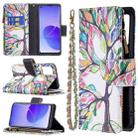 For OPPO Reno6 5G Colored Drawing Pattern Zipper Horizontal Flip Leather Case with Holder & Card Slots & Wallet(Big Tree) - 1