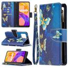 For OPPO Realme 8 /8 Pro Colored Drawing Pattern Zipper Horizontal Flip Leather Case with Holder & Card Slots & Wallet(Gold Butterfly) - 1