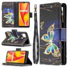 For OPPO Realme C15/C12/C25 Colored Drawing Pattern Zipper Horizontal Flip Leather Case with Holder & Card Slots & Wallet(Big Butterfly) - 1
