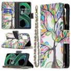 For OPPO Realme 8 5G/V13 5G Colored Drawing Pattern Zipper Horizontal Flip Leather Case with Holder & Card Slots & Wallet(Big Tree) - 1