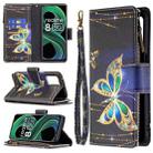 For OPPO Realme 8 5G/V13 5G Colored Drawing Pattern Zipper Horizontal Flip Leather Case with Holder & Card Slots & Wallet(Big Butterfly) - 1