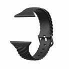 Solid Color Twist Silicone Watch Band For Apple Watch Ultra 49mm&Watch Ultra 2 49mm / Series 9&8&7 45mm / SE 3&SE 2&6&SE&5&4 44mm / 3&2&1 42mm(Black) - 1