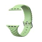 Solid Color Twist Silicone Watch Band For Apple Watch Ultra 49mm&Watch Ultra 2 49mm / Series 9&8&7 45mm / SE 3&SE 2&6&SE&5&4 44mm / 3&2&1 42mm(Yellow Green) - 1