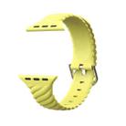 Solid Color Twist Silicone Watch Band For Apple Watch Ultra 49mm&Watch Ultra 2 49mm / Series 9&8&7 45mm / SE 3&SE 2&6&SE&5&4 44mm / 3&2&1 42mm(Yellow) - 1