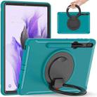 For Samsung Galaxy Tab S8+ / Tab S8 Plus /  Tab S7 FE / Tab S7+/S7 FE 12.4 inch T970 Shockproof TPU + PC Protective Case with 360 Degree Rotation Foldable Handle Grip Holder & Pen Slot(Blue) - 1