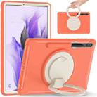 For Samsung Galaxy Tab S8+ / Tab S8 Plus /  Tab S7 FE / Tab S7+/S7 FE 12.4 inch T970 Shockproof TPU + PC Protective Case with 360 Degree Rotation Foldable Handle Grip Holder & Pen Slot(Living Coral) - 1