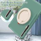 For Samsung Galaxy Tab S8+ / Tab S8 Plus /  Tab S7 FE / Tab S7+/S7 FE 12.4 inch T970 Shockproof TPU + PC Protective Case with 360 Degree Rotation Foldable Handle Grip Holder & Pen Slot(Emmerald Green) - 6