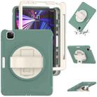 360 Rotation PC + TPU ablet Case with Holder & Strap For iPad Air 2020 / 2022 10.9 / Pro 11 2022 / 2021 / 2020 / 2018(Jade Green) - 2