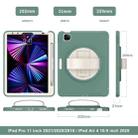 360 Rotation PC + TPU ablet Case with Holder & Strap For iPad Air 2020 / 2022 10.9 / Pro 11 2022 / 2021 / 2020 / 2018(Jade Green) - 4