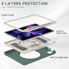 360 Rotation PC + TPU ablet Case with Holder & Strap For iPad Air 2020 / 2022 10.9 / Pro 11 2022 / 2021 / 2020 / 2018(Jade Green) - 5