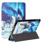 Silk Texture Colored Drawing Pattern Horizontal Flip Magnetic PU Leather Case with Three-folding Holder & Sleep / Wake-up Function For iPad 9.7 2018 / 2017 / Air / Air 2(Snow Wolf) - 1