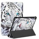 Silk Texture Colored Drawing Pattern Horizontal Flip Magnetic PU Leather Case with Three-folding Holder & Sleep / Wake-up Function For iPad Air 10.9 2020(Tiger) - 1