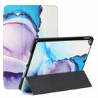 Silk Texture Colored Drawing Pattern Horizontal Flip Magnetic PU Leather Case with Three-folding Holder & Sleep / Wake-up Function For iPad Pro10.5 2017/Air 10.5 2019/10.2 2019 /10.2 2020(Marble Shiratama Blue) - 1