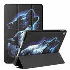 Silk Texture Colored Drawing Pattern Horizontal Flip Magnetic PU Leather Case with Three-folding Holder & Sleep / Wake-up Function For iPad Pro10.5 2017/Air 10.5 2019/10.2 2019 /10.2 2020(Starry Wolf) - 1