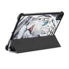 Silk Texture Colored Drawing Pattern Horizontal Flip Magnetic PU Leather Tablet Case with Three-folding Holder & Sleep / Wake-up Function For iPad Pro 11 2021 / 2020 / 2018(Tiger) - 4