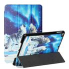 Silk Texture Colored Drawing Pattern Horizontal Flip Magnetic PU Leather Case with Three-folding Holder & Sleep / Wake-up Function For iPad 5 / 4 / 3 / 2 / 1(Snow Wolf) - 1