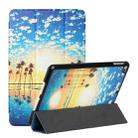 Silk Texture Colored Drawing Pattern Horizontal Flip Magnetic PU Leather Case with Three-folding Holder & Sleep / Wake-up Function For iPad 5 / 4 / 3 / 2 / 1(Seaside Sunrise) - 1