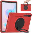 For Samsung Galaxy Tab S6 T860 Shockproof TPU + PC Protective Case with 360 Degree Rotation Foldable Handle Grip Holder & Pen Slot(Red) - 1