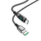 hoco S51 5A Type-C / USB-C Digital Display Charging Data Cable, Length: 1.2m(Black) - 1