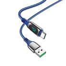 hoco S51 5A Type-C / USB-C Digital Display Charging Data Cable, Length: 1.2m(Blue) - 1