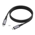 hoco US01 USB3.1 GEN2 10Gbps 100W Super-speed HD Transmission Charging Data Cable, Length:1.2m(Black) - 2