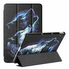 For Lenovo Tab P11 J606F / Lenovo Pad Silk Texture Colored Drawing Pattern Horizontal Flip Magnetic PU Leather Case with Three-folding Holder & Sleep / Wake-up Function(Starry Wolf) - 1
