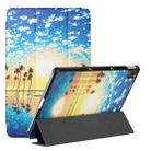 For Lenovo Tab P11 J606F / Lenovo Pad Silk Texture Colored Drawing Pattern Horizontal Flip Magnetic PU Leather Case with Three-folding Holder & Sleep / Wake-up Function(Seaside Sunrise) - 1