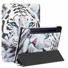 For Samsung Galaxy Tab S8+ / Tab S8 Plus /  Tab S7 FE / Tab S7+ T970/T975 Silk Texture Colored Drawing Pattern Horizontal Flip Magnetic PU Leather Case with Three-folding Holder & Sleep / Wake-up Function(Tiger) - 1