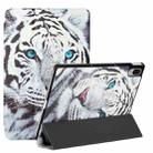 For Lenovo Tab P11 Pro 11.5 J706F / Pad Pro Silk Texture Colored Drawing Pattern Horizontal Flip Magnetic PU Leather Case with Three-folding Holder & Sleep / Wake-up Function(Tiger) - 1