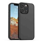 For iPhone 13 Pro Skin Feel Frosted PC + TPU Shockproof Case with Color Button (Black) - 1