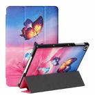 For Huawei Enjoy Tablet 2 / MatePad T 10S / T10 Silk Texture Colored Drawing Pattern Horizontal Flip Magnetic PU Leather Case with Three-folding Holder(Galaxy Butterfly) - 1