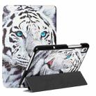 For Lenovo Tab M8 FHD TB 8705F/8705X/8505X Silk Texture Colored Drawing Pattern Horizontal Flip Magnetic PU Leather Case with Three-folding Holder(Tiger) - 1