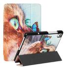 For Lenovo Tab M8 FHD TB 8705F/8705X/8505X Silk Texture Colored Drawing Pattern Horizontal Flip Magnetic PU Leather Case with Three-folding Holder(Cat and Butterfly) - 1