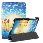 For Lenovo Tab M8 FHD TB 8705F/8705X/8505X Silk Texture Colored Drawing Pattern Horizontal Flip Magnetic PU Leather Case with Three-folding Holder(Seaside Sunrise) - 1
