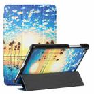 For Samsung Galaxy Tab A 8.0 2019 T290/T295/T297 Silk Texture Colored Drawing Pattern Horizontal Flip Magnetic PU Leather Case with Three-folding Holder(Seaside Sunrise) - 1