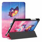 For Samsung Galaxy Tab A 8.0 2019 T290/T295/T297 Silk Texture Colored Drawing Pattern Horizontal Flip Magnetic PU Leather Case with Three-folding Holder(Galaxy Butterfly) - 1