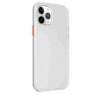 For iPhone 12 mini Skin Feel Frosted PC + TPU Shockproof Case with Color Button (White) - 1