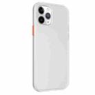 For iPhone 12 / 12 Pro Skin Feel Frosted PC + TPU Shockproof Case with Color Button(White) - 1