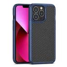 For iPhone 13 Pioneer Carbon Fiber Texture Shockproof TPU + PC Case(Blue) - 1