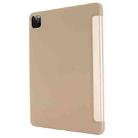 For iPad Pro 12.9 2022 / 2021 / 2020 / 2018 TPU Horizontal Flip Leather Tablet Case with Three-folding Holder(Gold) - 3