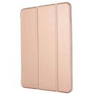 For iPad Pro 12.9 2022 / 2021 / 2020 / 2018 TPU Horizontal Flip Leather Tablet Case with Three-folding Holder(Rose Gold) - 2