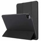 For iPad Pro 12.9 2022 / 2021 / 2020 / 2018 TPU Horizontal Flip Leather Tablet Case with Three-folding Holder(Black) - 1