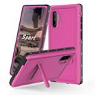For Galaxy Note 10 RedPepper Shockproof Waterproof Solid Color PC + TPU Protective Case with Holder(Pink) - 1