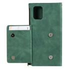 For Samsung Galaxy Note20 Side Zipper Back Card Horizontal Flip PU Leather Case with Card Slots & Wallet & Photo Frame & Lanyard(Green) - 4