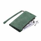 For Samsung Galaxy Note20 Side Zipper Back Card Horizontal Flip PU Leather Case with Card Slots & Wallet & Photo Frame & Lanyard(Green) - 7