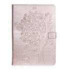 For iPad 10.2 / Pro 10.5 / Air 2019 Pressed Printing Cat and Tree Pattern Horizontal Flip Leather Case with Holder & Card Slots & Wallet(Rose Gold) - 1