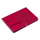 For iPad 10.2 / Pro 10.5 / Air 2019 Pressed Printing Cat and Tree Pattern Horizontal Flip Leather Case with Holder & Card Slots & Wallet(Rose Red) - 5